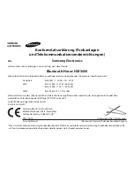 Предварительный просмотр 51 страницы Samsung HM5000 Manual