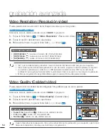 Preview for 62 page of Samsung HMX-H203BN Manual Del Usuario