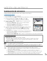 Предварительный просмотр 75 страницы Samsung HMX-T10BN (Spanish) Manual Del Usuario