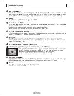 Предварительный просмотр 3 страницы Samsung HP-T4234 Owner'S Instructions Manual