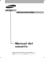 Preview for 1 page of Samsung HP-T5044 Manual Del Usuario