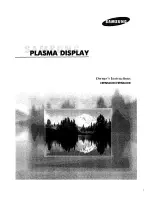 Preview for 1 page of Samsung HPN5039 - 50" Plasma TV Owner'S Instructions Manual