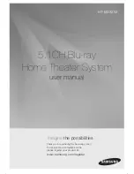 Предварительный просмотр 1 страницы Samsung HT-BD3252 User Manual