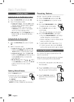 Предварительный просмотр 34 страницы Samsung HT-C445 User Manual