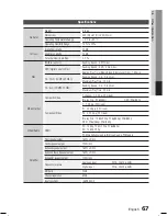 Предварительный просмотр 67 страницы Samsung HT-C6930W/XEU User Manual