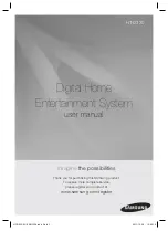 Samsung HT-D330 User Manual preview