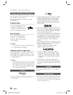 Preview for 4 page of Samsung HT-D423H User Manual