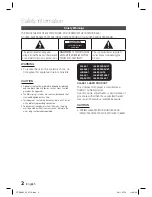 Preview for 2 page of Samsung HT-D4600 User Manual