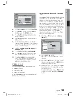 Предварительный просмотр 37 страницы Samsung HT-D5100 User Manual