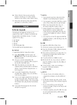 Предварительный просмотр 43 страницы Samsung HT-D5100K User Manual