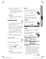 Предварительный просмотр 37 страницы Samsung HT-D550 Manual De L'Utilisateur