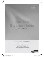 Предварительный просмотр 1 страницы Samsung HT-D550 User Manual