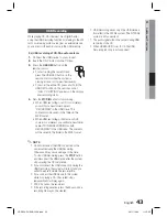 Предварительный просмотр 43 страницы Samsung HT-D550 User Manual