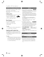 Предварительный просмотр 4 страницы Samsung HT-D555W User Manual