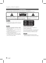 Preview for 2 page of Samsung HT-D7500W User Manual