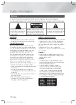 Предварительный просмотр 2 страницы Samsung HT-EM54C User Manual