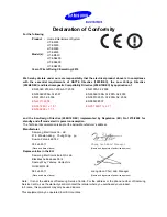 Samsung HT-ES8200 Declaration Of Conformity preview