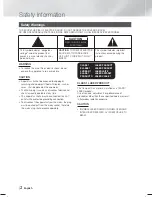 Preview for 2 page of Samsung HT-F445K User Manual