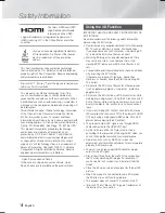 Предварительный просмотр 4 страницы Samsung HT-F5200 User Manual