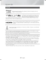 Предварительный просмотр 62 страницы Samsung HT-H6500WM User Manual