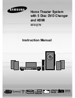 Samsung HTQ70 - XM Ready DVD Changer Home Theater System Instruction Manual предпросмотр