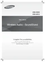 Предварительный просмотр 1 страницы Samsung HW-H600 User Manual
