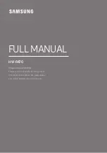 Предварительный просмотр 1 страницы Samsung HW-R470 Full Manual