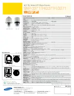 Preview for 2 page of Samsung iPolis SNP-3371TH Specifications