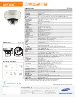 Preview for 2 page of Samsung iPolis SNV-6084 Specifications