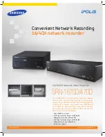 Samsung iPOLIS SRN-1670D Datasheet preview