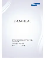 Предварительный просмотр 1 страницы Samsung JS9000 Series E-Manual