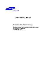 Предварительный просмотр 1 страницы Samsung KS57C0302 User Manual