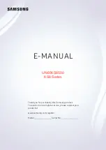 Samsung KS8 Series E-Manual preview