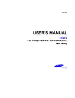 Предварительный просмотр 1 страницы Samsung KS8910 User Manual