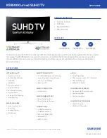 Preview for 1 page of Samsung KS9500 Spec Sheet
