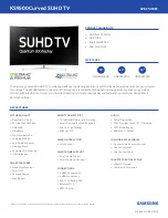 Samsung KS9500 Spec Sheet предпросмотр