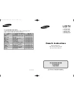 Предварительный просмотр 1 страницы Samsung LA15S51BP Owner'S Instructions Manual