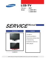 Preview for 1 page of Samsung LA22B350F2 Service Manual