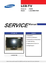 Предварительный просмотр 1 страницы Samsung LA22B650T6M Service Manual