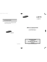 Предварительный просмотр 1 страницы Samsung LA22N21B Owner'S Instructions Manual