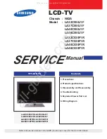 Предварительный просмотр 1 страницы Samsung LA32C550J1F Service Manual