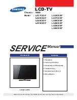 Предварительный просмотр 1 страницы Samsung LA32C650 Series Service Manual