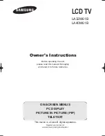 Samsung LA32M61B Owner'S Instructions Manual preview