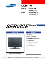 Предварительный просмотр 1 страницы Samsung LA40A350C1X Service Manual