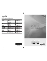 Preview for 1 page of Samsung LA40A750 User Manual