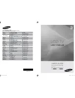 Samsung LCD TV LE26A346 User Manual предпросмотр