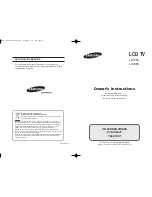 Preview for 1 page of Samsung LE15S51BP Owner'S Instructions Manual