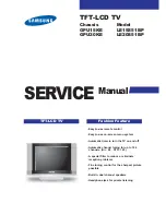 Предварительный просмотр 1 страницы Samsung LE15S51BP Service Manual