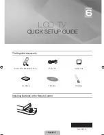 Preview for 2 page of Samsung LE19B650T6W Quick Setup Manual