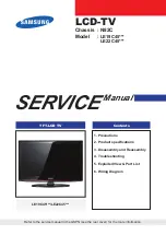 Предварительный просмотр 1 страницы Samsung LE19C45 Series Service Manual